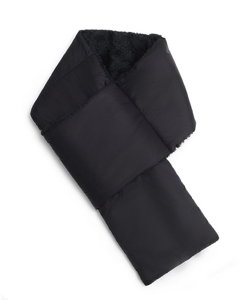 Water-repellent Solid Color Down Portable Storage Scarf