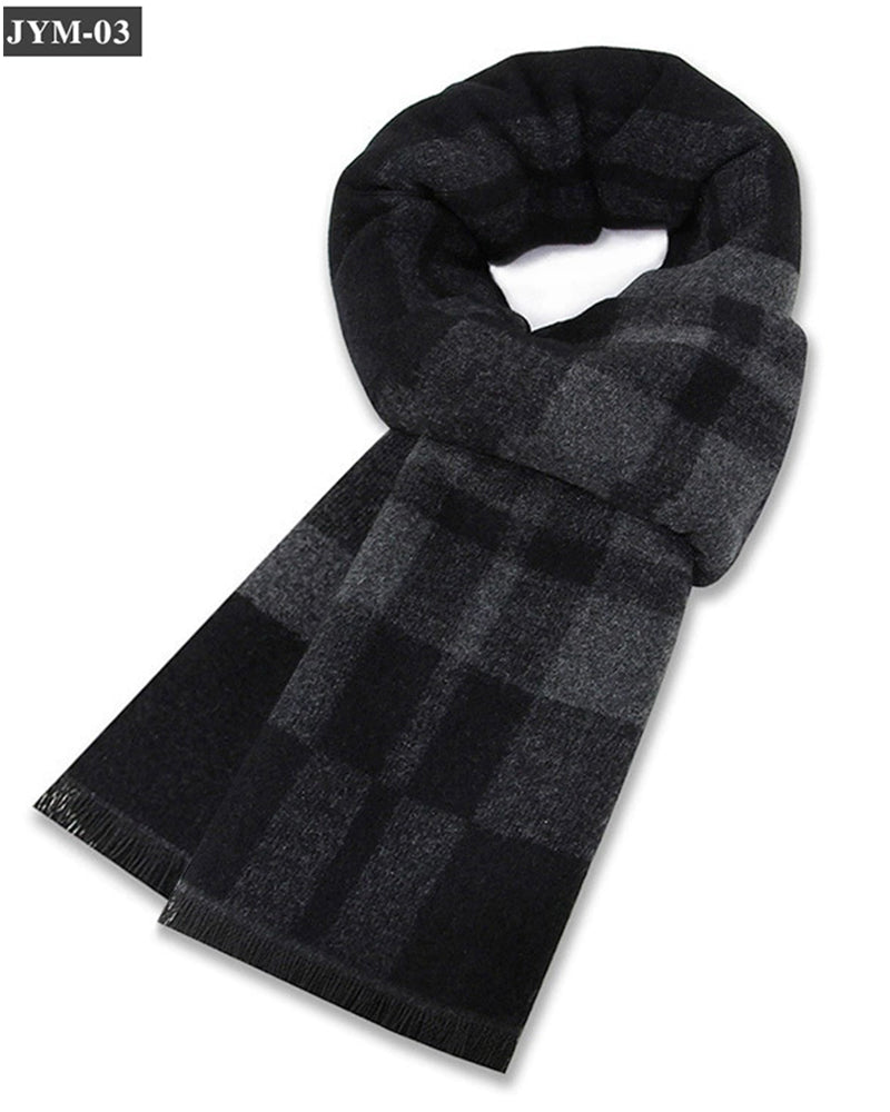 Check Wool Blend Scarf