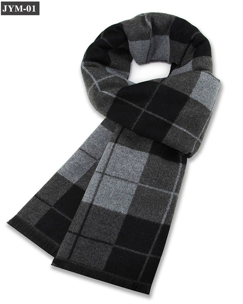 Check Wool Blend Scarf