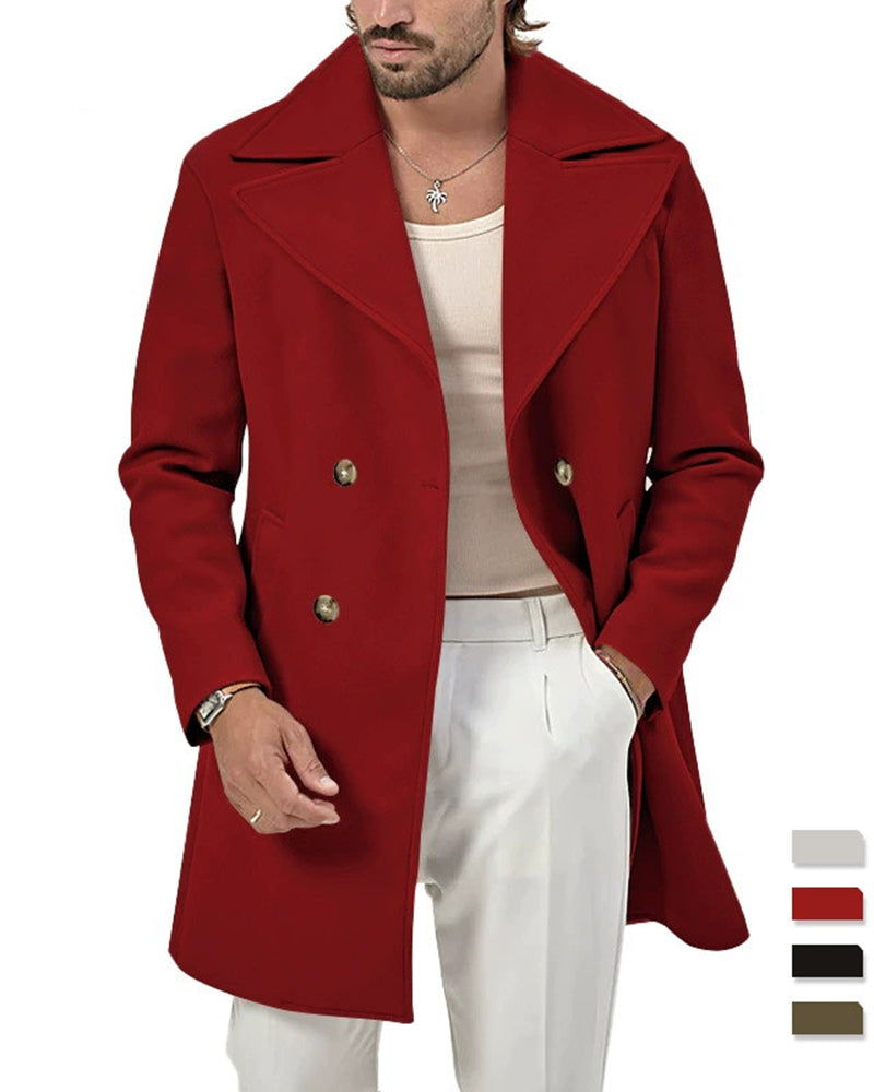 Big & Tall Men's Business Medium And Long Casual Coat  S-3XL