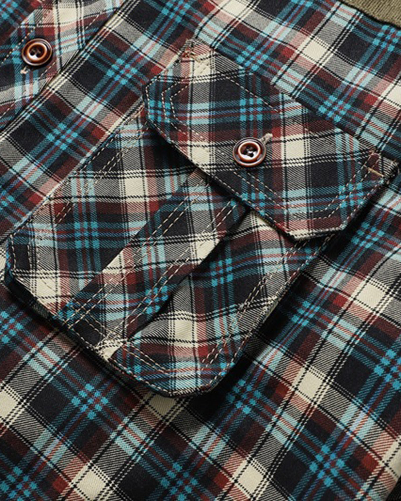 Big & Tall Men's Thickened Plaid Shirt Cotton Jacket M-4XL