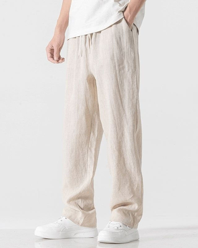 Big & Tall Men's Linen Ultra-thin Breathable Trousers M-5XL