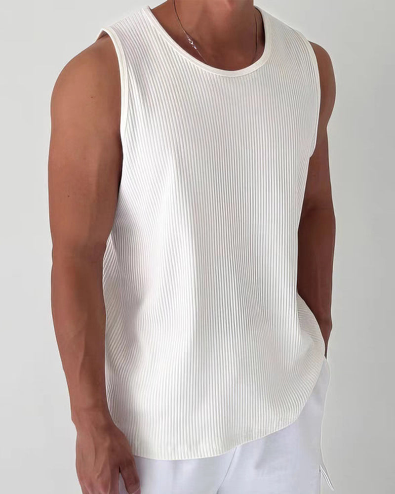 Big & Tall Men's U-Shroup Waffles Jacquard Knit Vest M-3XL