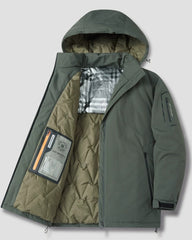 Big & Tall Men's Graphene Down Hooded Cotton-padded Jacket Coat L-6XL