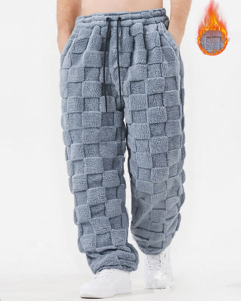 Big & Tall Men's Mao Mao Square Warm Straight Pants S-3XL