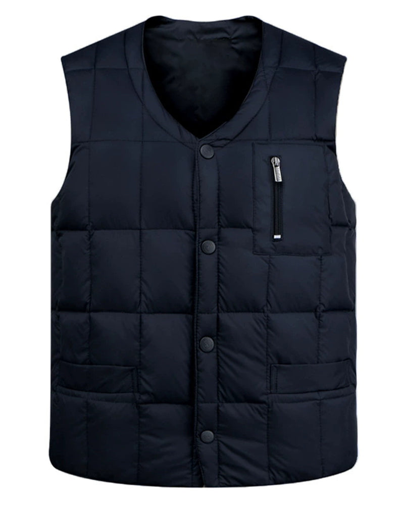 Big & Tall Men's Thickened Down Silk Vest M-3XL
