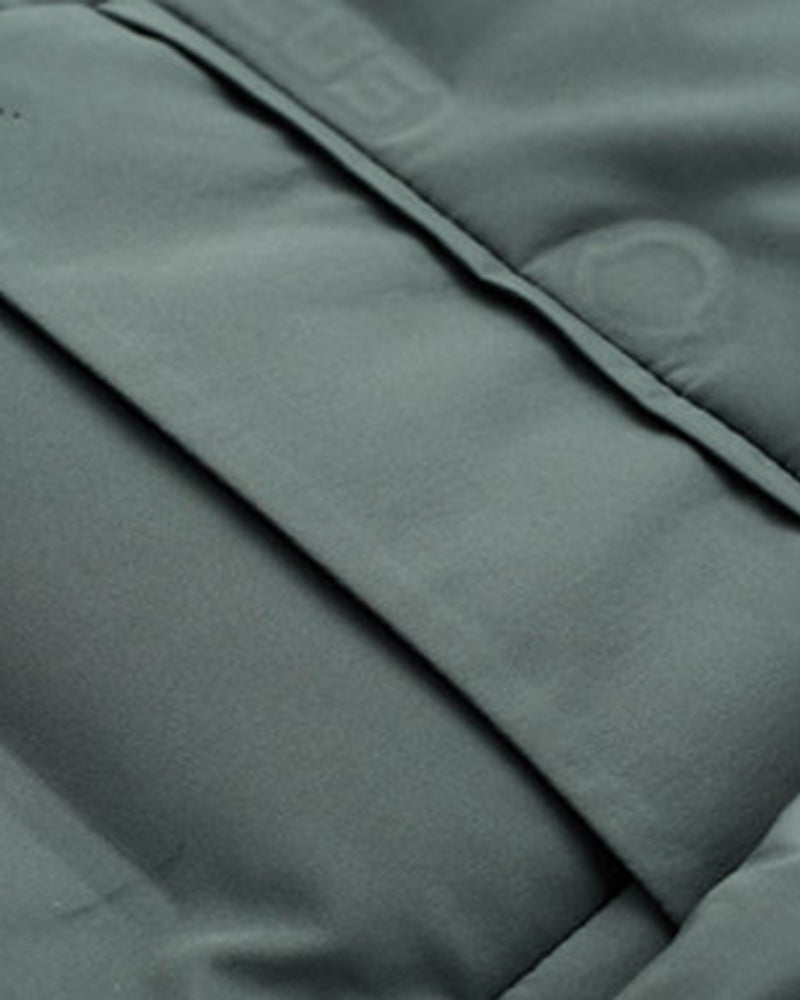 Big & Tall Men's Winter Down Suit Can Be Removable With Vertical Collar Fake Two-piece M-6XL