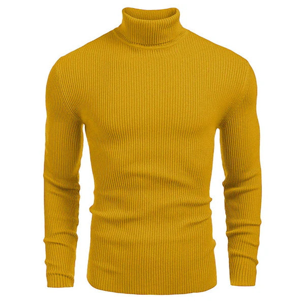 Big & Tall Men's Solid Color Turtleneck Base Sweater M-5XL