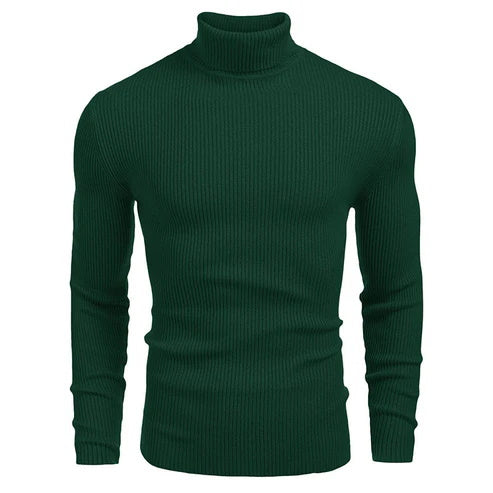 Big & Tall Men's Solid Color Turtleneck Base Sweater M-5XL