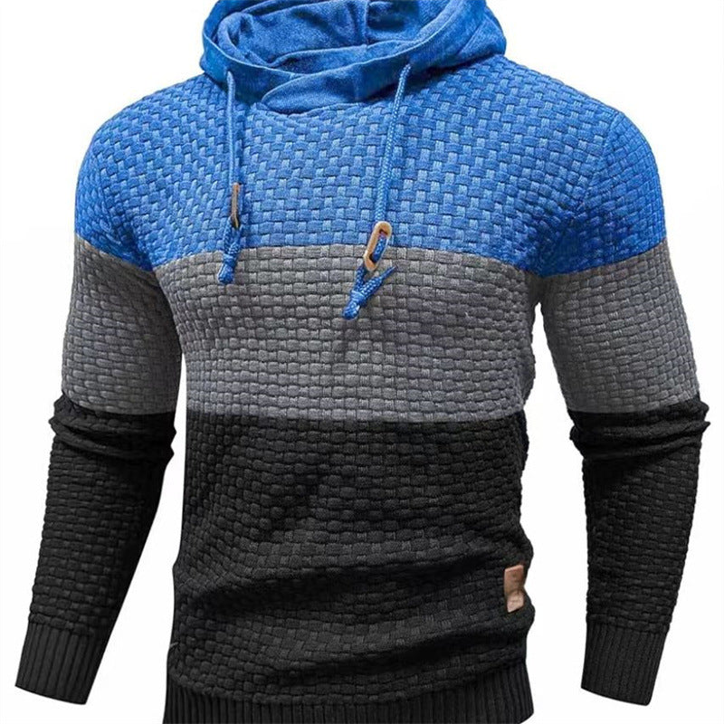 🔥Christmas 50% Off Exclusive ✨Mens Hooded Sweatshirt Tricolor Long Sleeve Hoodie Pullover Sweater