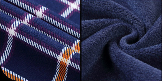 Big & Tall Men's Double-sided Velvet Padded Plaid Long Sleeve Shirt L-8XL