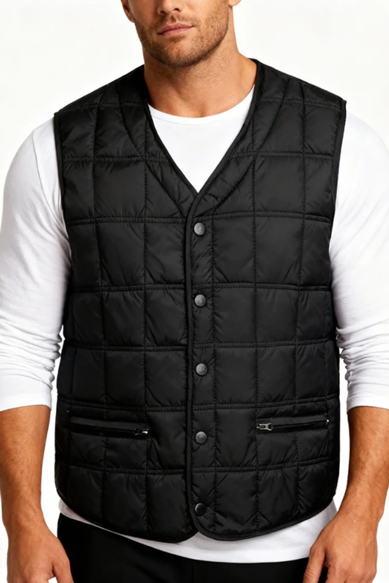 Big & Tall Men's Solid Color Warm Down Vest L-5XL