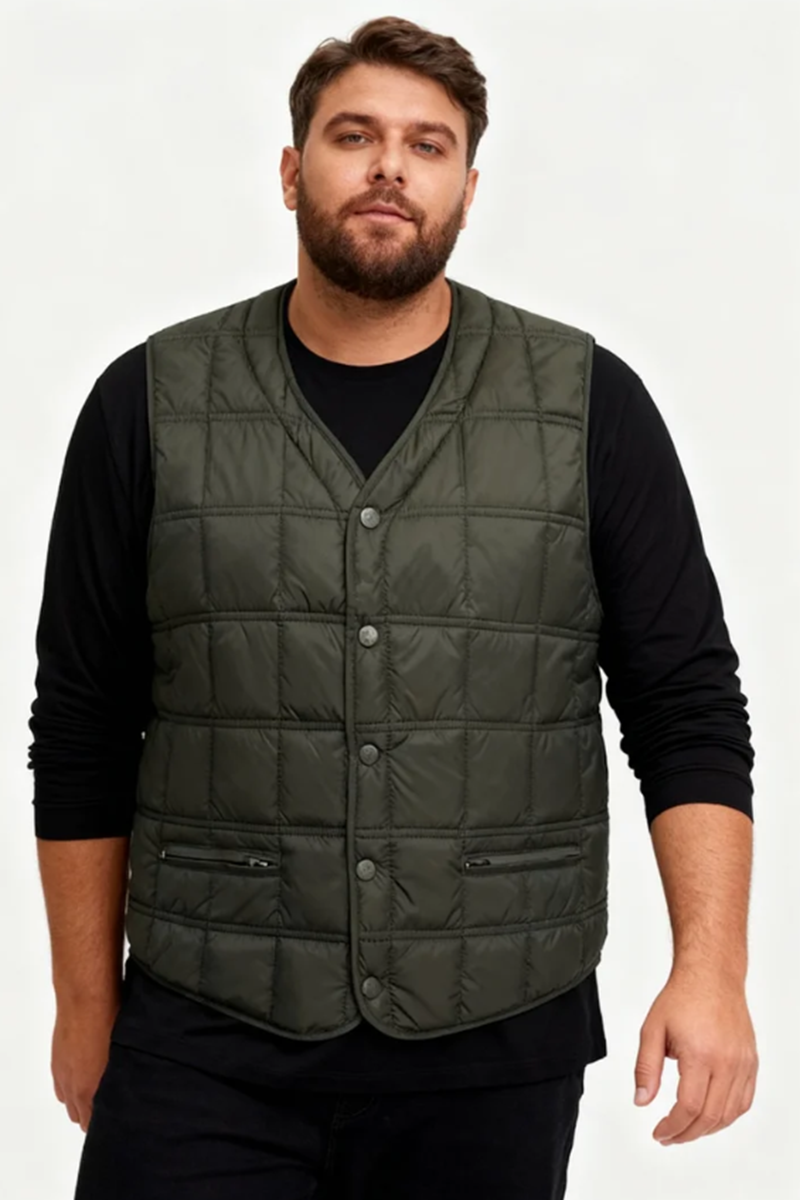 Big & Tall Men's Solid Color Warm Down Vest L-5XL