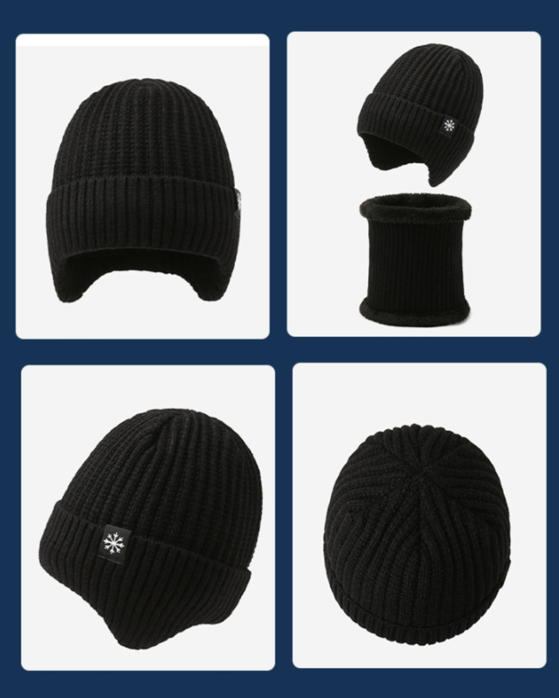 Thickened Knit Hat Scarf Set