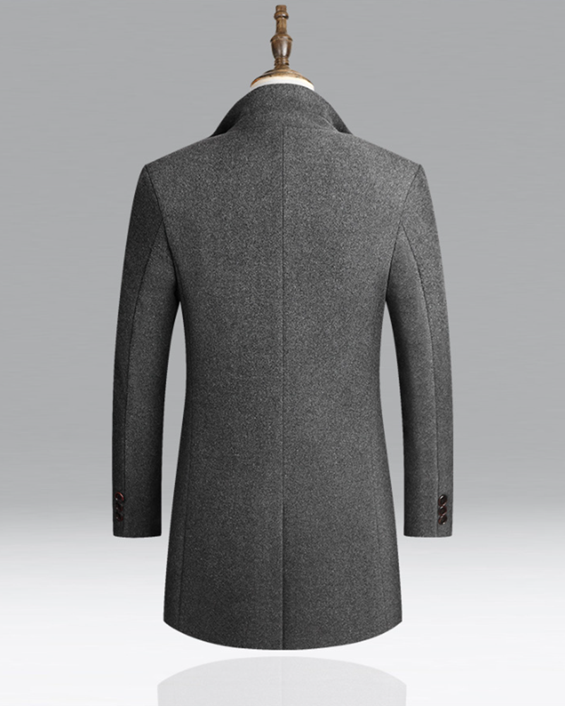 Autumn And Winter Woolen Coat Mid-length Cotton Thickened Coat M-4XL