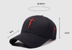 Embroidered Cross Casual All-match Cap