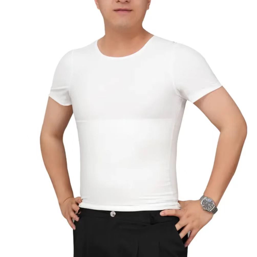 L-4XL Big & Tall Men's Abdominal And Chest Vest | Body Shaping Underwear Compression Vest |