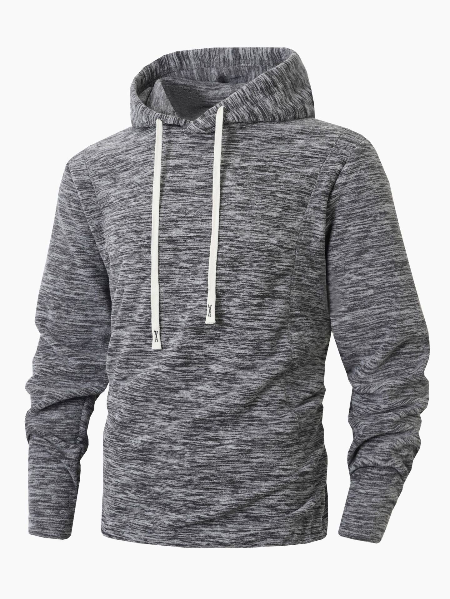 S-2XL Autumn And Winter Hooded Men's Casual Coral Fleece Sweatshirt Coat