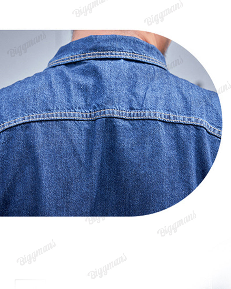 Men's Plus Size Daily Casual Wash Water Denim Jacket Coat