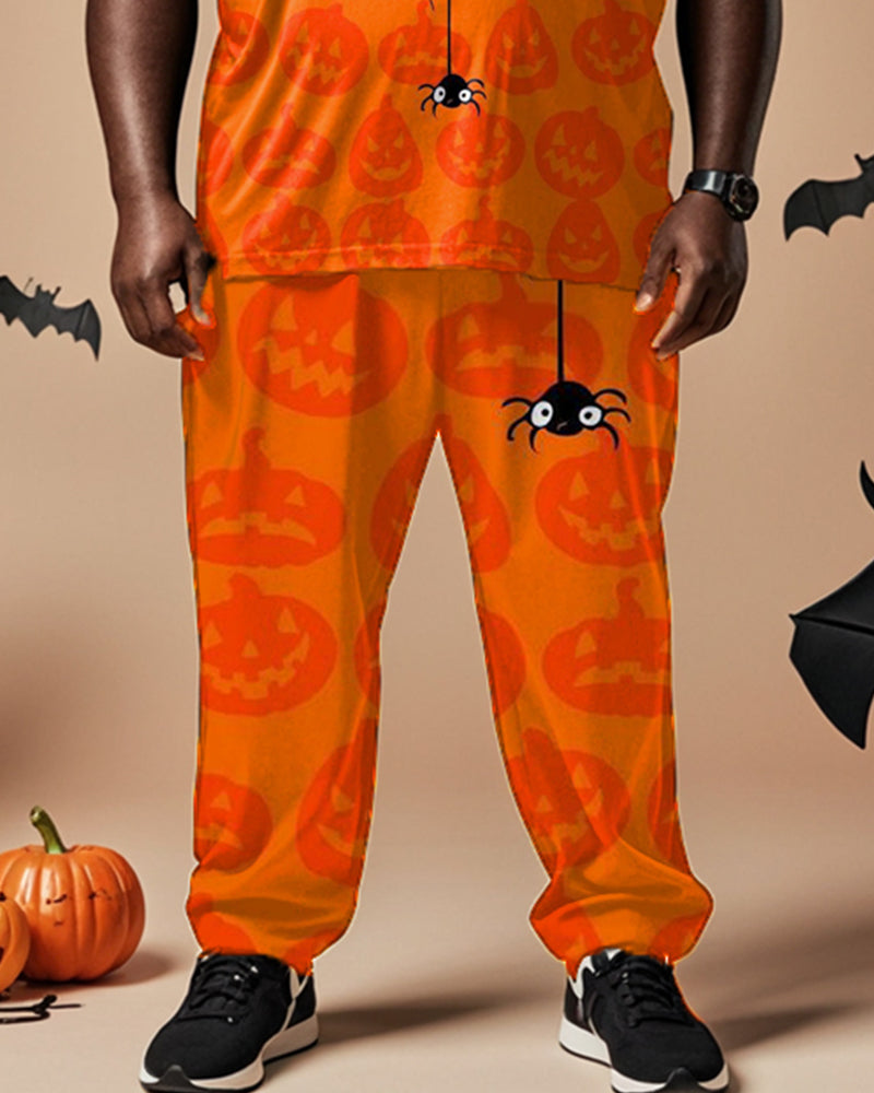 Halloween Short Sleeve T-shirt Plus Size Men's Suit