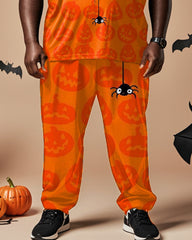 Halloween Short Sleeve T-shirt Plus Size Men's Suit