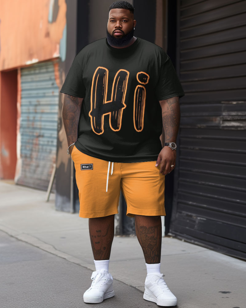 Street Casual Hi Letter Print Large Men's Suit