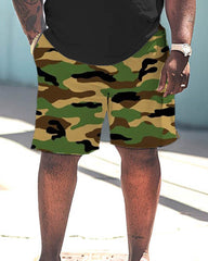 Men's Plus Size Camouflage Print Large Men's Set