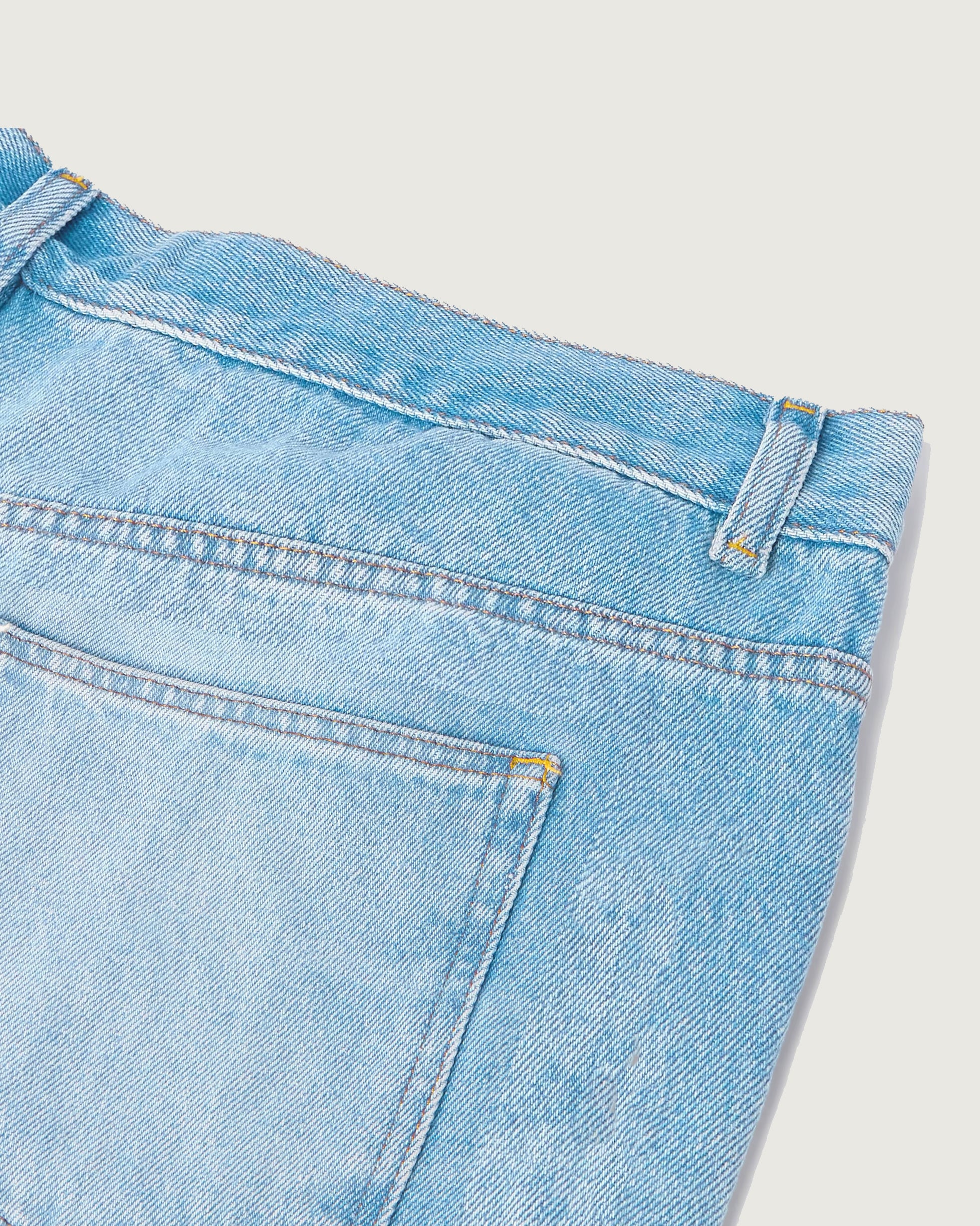 Big & Tall Men's Street Fashion Trend Personality Belief Small Graffiti Letter Printed Denim Trousers. Solid Front