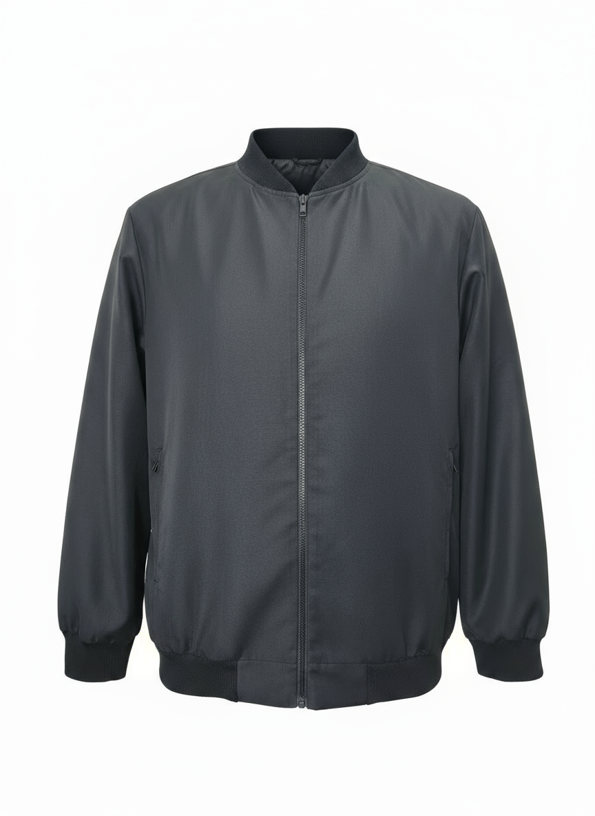 Big & Tall Men's Black-autumn And Winter Three-proof Environmental Protection Fabric Warm Elastic Jacket Coat