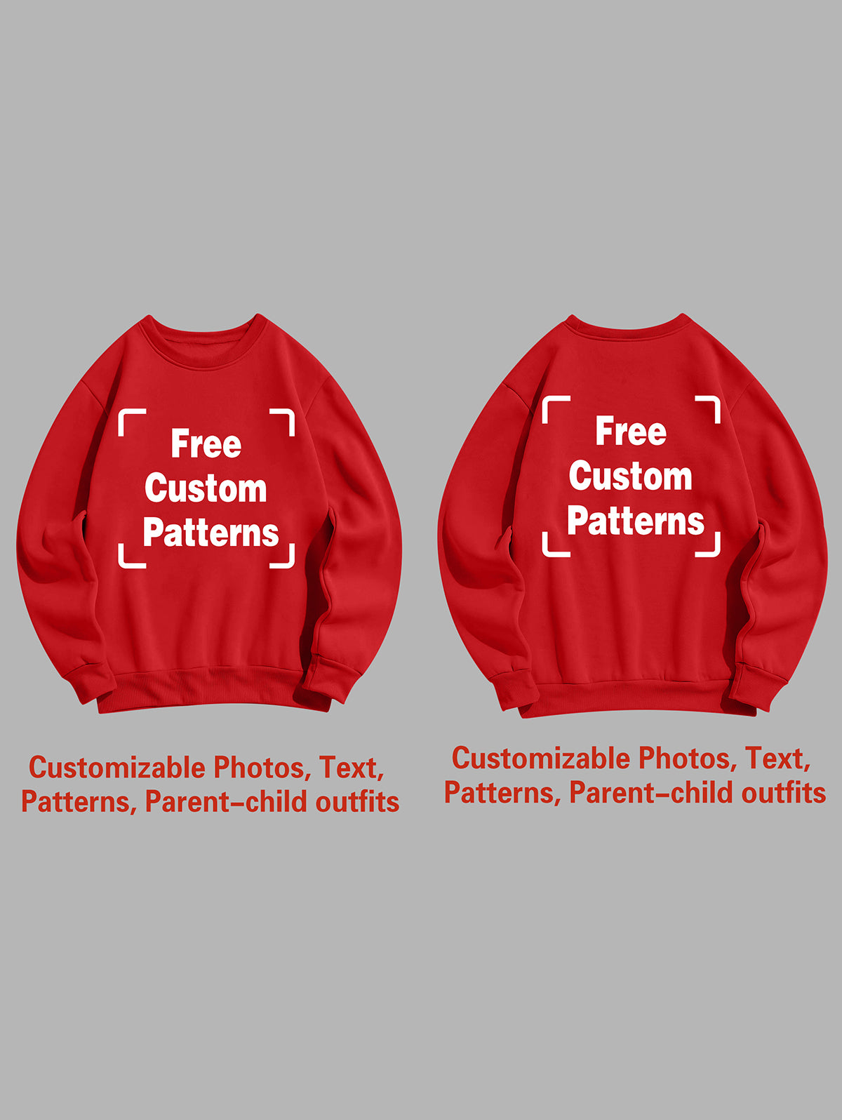 Custom Plus Size Sweatshirt (You Can Upload Pictures, Text, Logo, Etc. To Customize Your Interesting Sweatshirt)