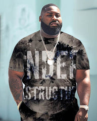 Men's Plus Size Craft Tie-dye Pattern Printing Large Men's Suit