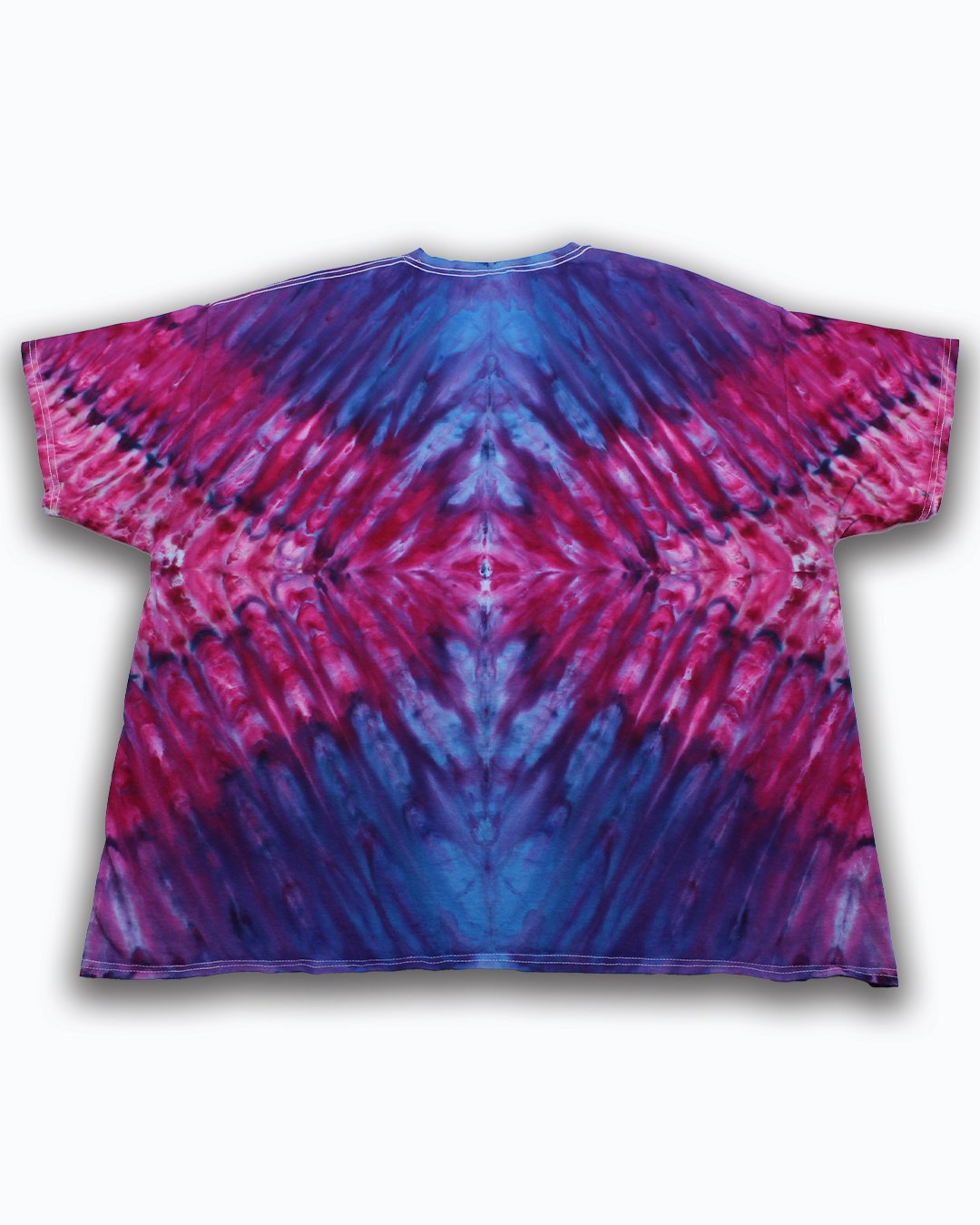 Men's Plus Size Double-Sided Diamond Ice Dye Tie-Dye Round Neck T-Shirt Shorts Suit