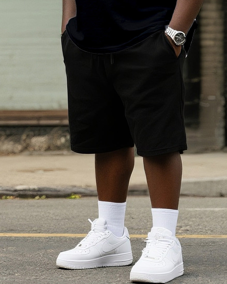 Big & Tall Men's Street Fashion Do My Own Crewneck T-Shirt Shorts Suit