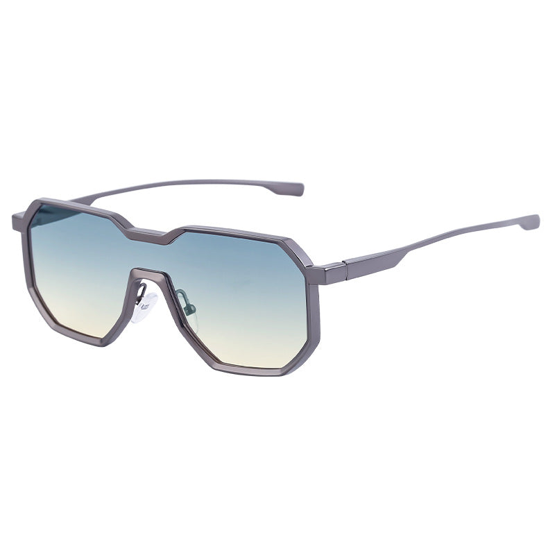 Irregular Steampunk Sunglasses Metallic Sunglasses