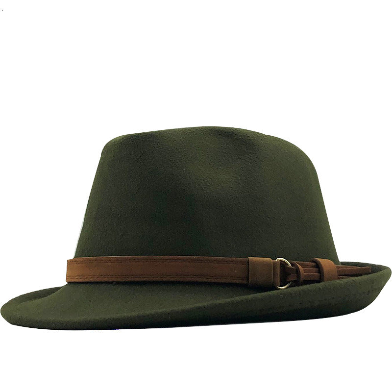 Multicolor Woolen Warm Hat British Retro Jazz Hat