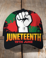 Juneteenth Theme Fist Design Outdoor Baseball Cap