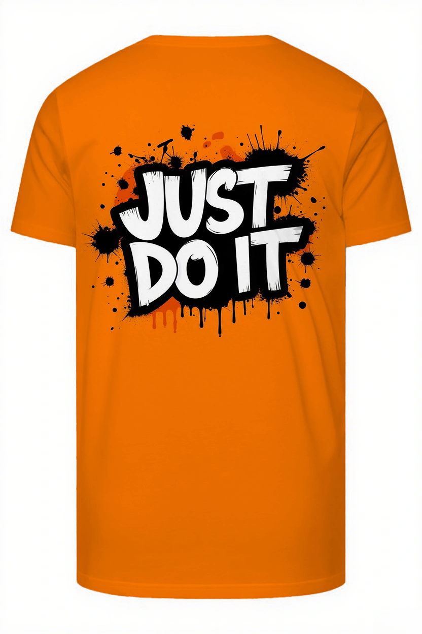Don’t Think Just Do It Big & Tall Men's Lettering Simple Short-Sleeve T-shirt 2-Piece Set