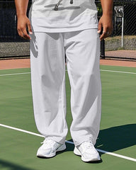 Big Men's Funny Skull Playing Basketball Printed Casual Sport Short Sleeve T-shirt Pants Set
