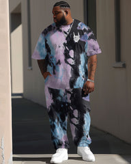 Street Casual Tie-Dye Skull Print Large Men's Suit