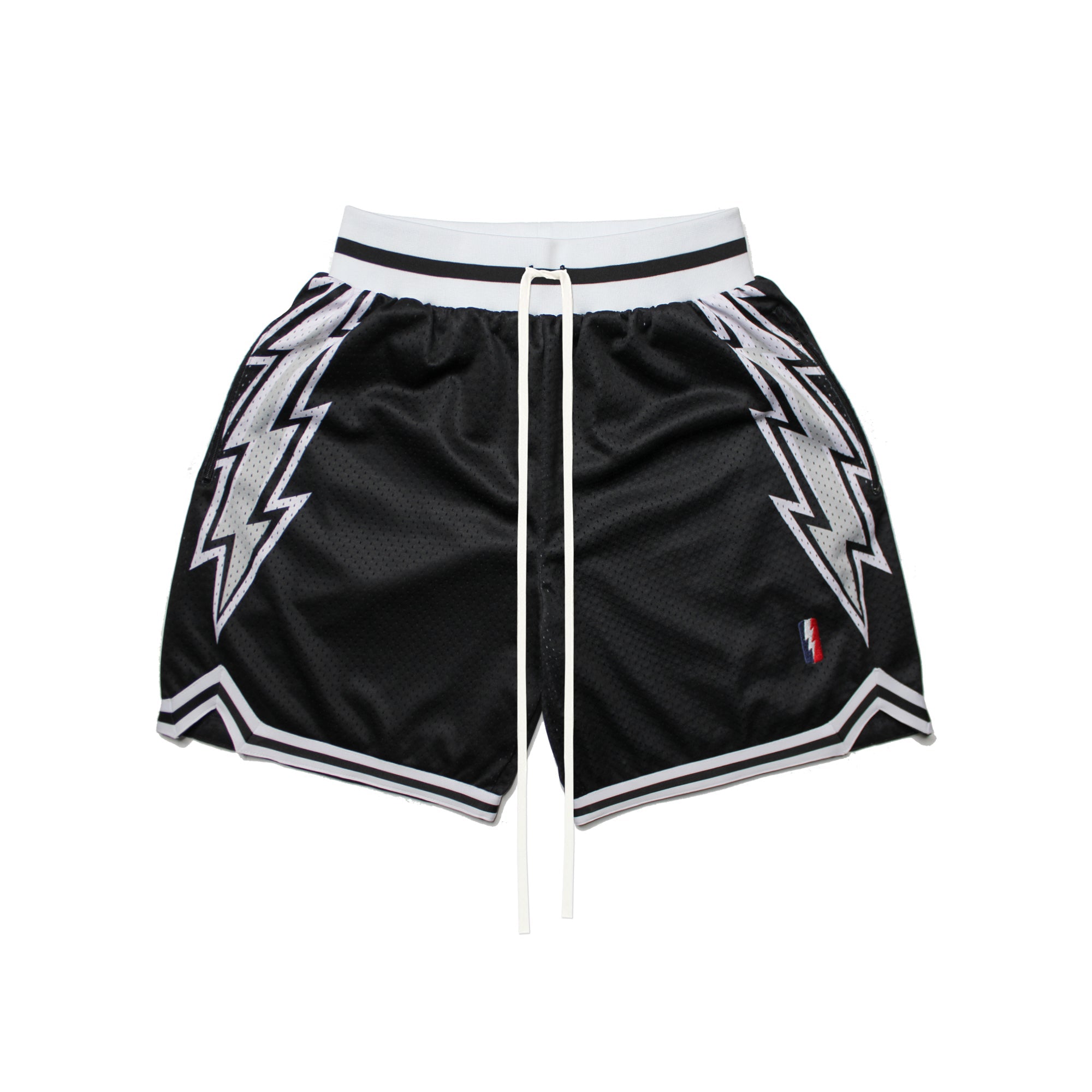 Sports Street Style Plus Size Lightning Print Basketball Breathable Shorts