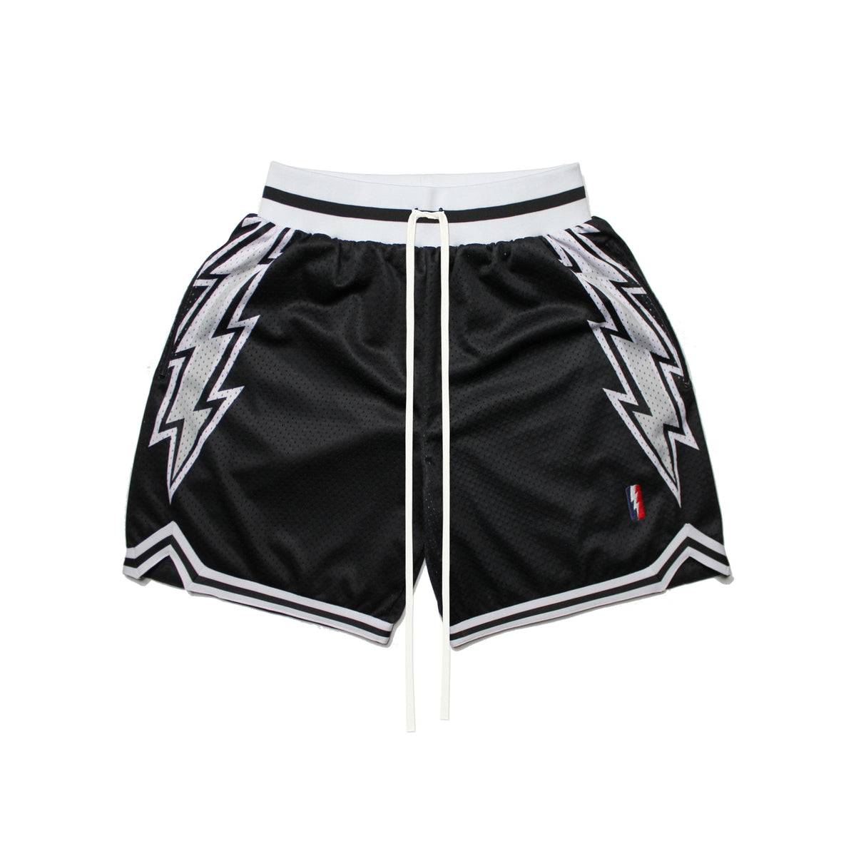Sports Street Style Plus Size Lightning Print Basketball Breathable Shorts