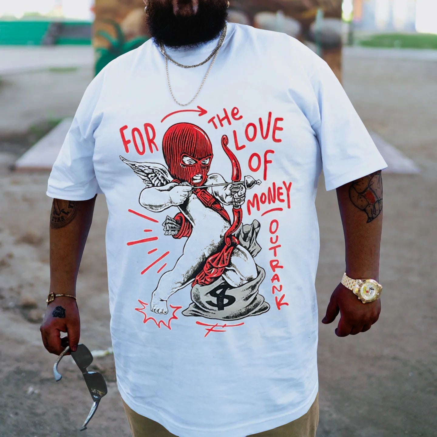 Plus Size White The Love For T-Shirt