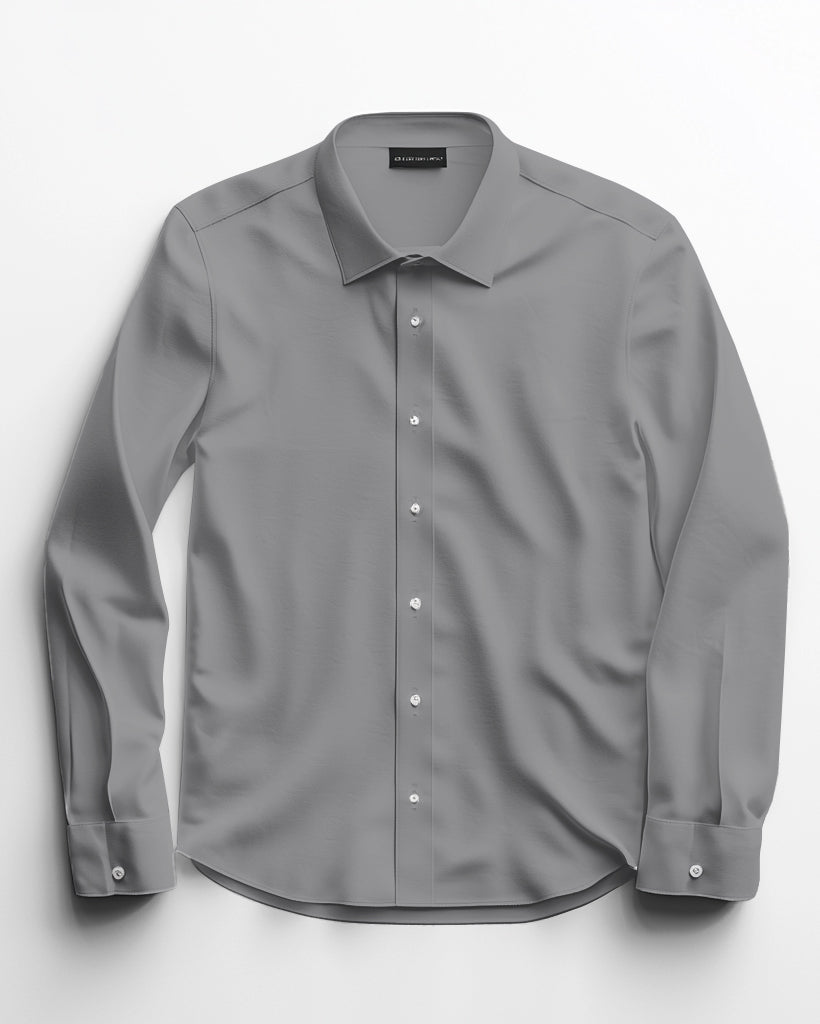 All-match Solid Color Multi-color Optional Long Sleeve Collar Shirt 2-piece Men's Plus Size
