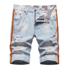 Men's Hole Feature Fashion Trendy Street Shooting Jeans