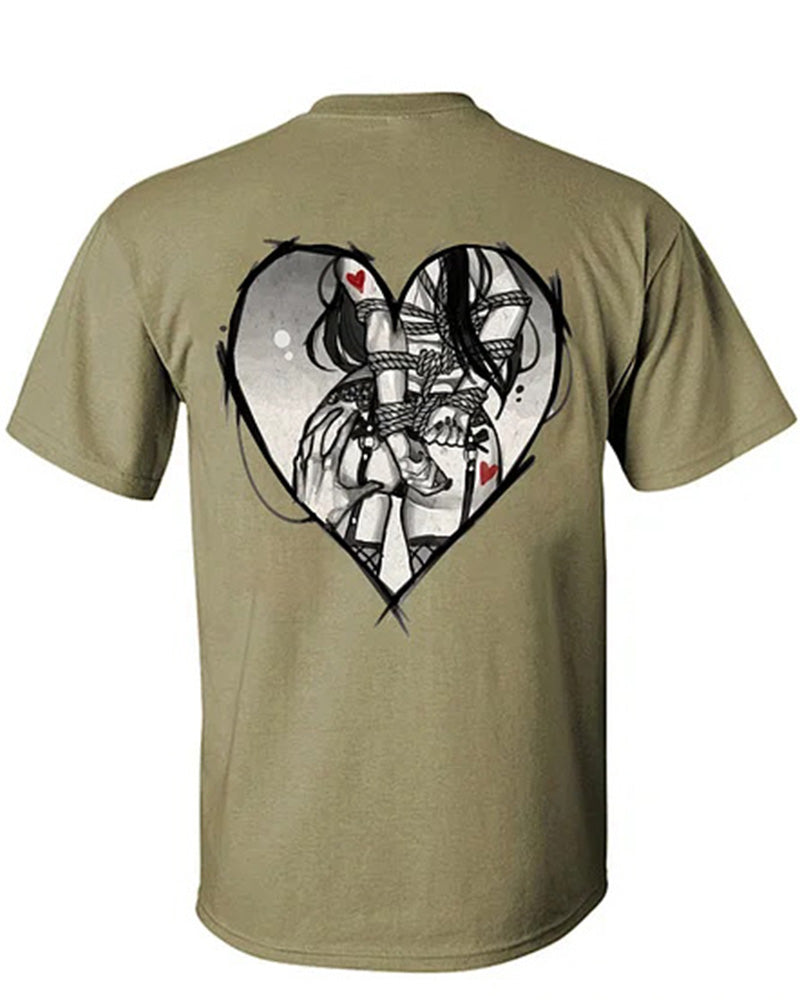 Men's Plus Size Street Fashion Bundle Game Printed Round Neck Short Sleeve T-Shirt