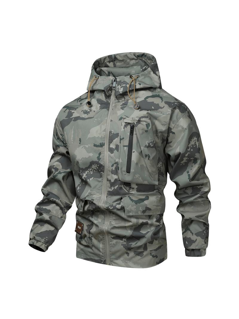 🔥Christmas 50% Off Exclusive ✨Camouflage Print Zip-Up Hooded Jacket