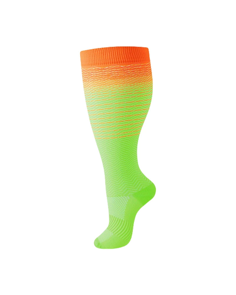2XL-7XL Colorful Striped Running Fitness Compression Socks,For Obese Men And Women Sports Socks