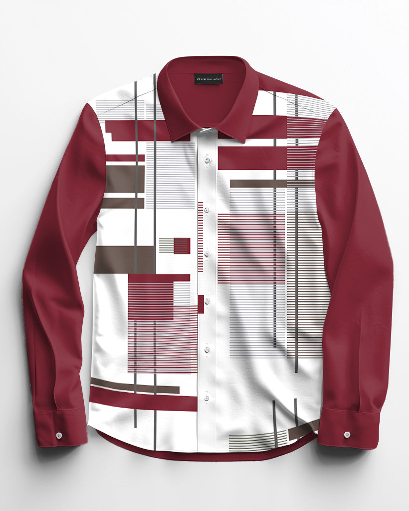 Big Men's Red Square Gradient Long Sleeve Walking Set