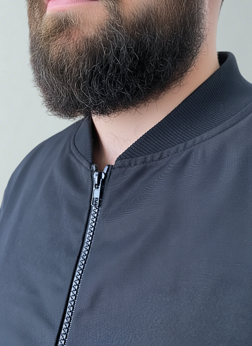Big & Tall Men's Black-autumn And Winter Three-proof Environmental Protection Fabric Warm Elastic Jacket Coat