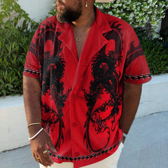 Vintage Men's Plus Size Hip-Hop Element Shirt